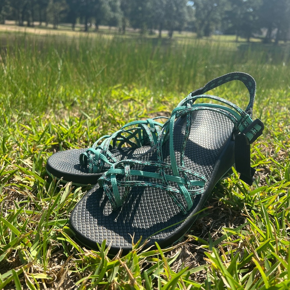 Chaco Blue 3 Strap With Toe Loop - image 1